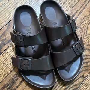 Dark brown Arizona Birkenstock Eva sandals